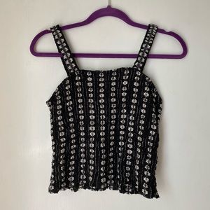 AEO Smocked Floral Tank Top